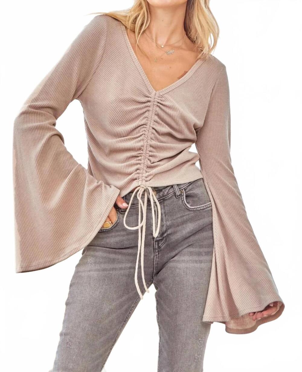 NEW ANDREE BY UNIT naomi crop top in mocha